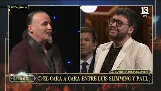 El cara a cara entre Luis Slimming y Paul Vásquez. El Purgatorio, Canal 13.