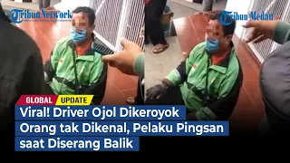 Viral! Driver Ojol Dikeroyok Orang tak Dikenal, Pelaku Pingsan saat Diserang Balik | GLOBAL UPDATE