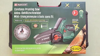 Parkside PGHSA 12 A1 Mini Akku Kettensäge 12V, Akku-Gehölzschneider, Chainsaw, Cordless Pruning Saw