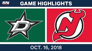 NHL Highlights | Stars vs. Devils - Oct. 16, 2018