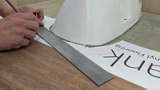 How to easily install vinyl flooring around a toilet