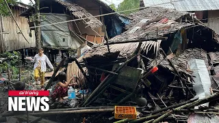 Powerful earthquake hits Philippines, volcano erupts in Indonesia