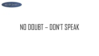 No Doubt - Don't Speak Drum Score