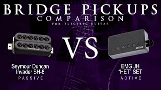 Seymour Duncan INVADER SH-8 vs EMG JH HET SET - Bridge Guitar Pickup Comparison Tone Demo