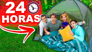 24 HOURS CAMPING IN THE PATIO OF HOME !!!