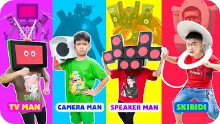 Cuộc Đại Chiến TV Man, Camera Man, Speaker Man Vs Quái Vật Bồn Cầu Skibidi ♥ Min Min TV Minh Khoa