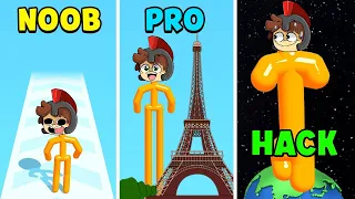 Me CONVERTÍ en MÁS ALTO del MUNDO 😱 NOOB vs PRO vs HACK 😂 INVICTOR