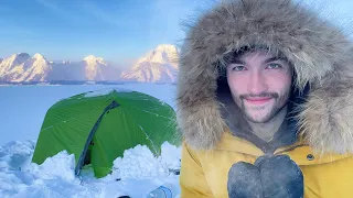 -28°F SOLO ICE CAMPING on FROZEN LAKE! | Winter Survival Camping