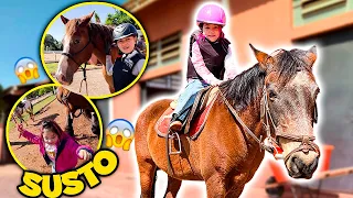 ANDEI DE CAVALO PELA PRIMEIRA VEZ COM A BIANKINHA! * ME ASSUSTEI 😱 *   | YU e FAMÍLIA