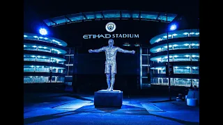 Man City unveils statues of Vincent Kompany and David Silva in Etihad stadium