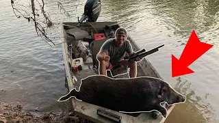 Hunting GIANT Pigs In The River! (Catch Clean Cook)