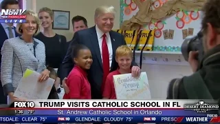 MUST WATCH: Trump Meets Children in 4th Grade Class Visit at Catholic School in Orlando, FL (FNN)