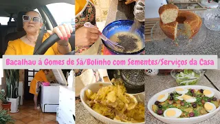 NOSSO JANTAR/ FIZ BACALHAU + UM BOLINHO CASEIRO COM SEMENTES DE CHIA /VIDA REAL