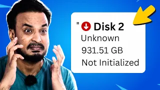 BEST FIX “Disk 1 or Disk 0 Unknown, Not Initialized” HINDI