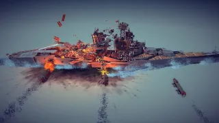 Satisfying Random Destruction #10 Feat. Triple Torpedo Strike | Besiege