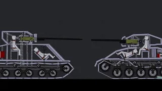 M24 Chaffee vs M4A3E2 in People Playground