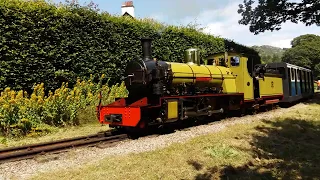 Northern Rock departing  Eskdale Green on the Ravenglass Eskdale railway  16/7/19