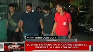 QRT: Suspek sa pangha-hack ng Comelec website, nahuli na ng NBI