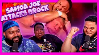 Samoa Joe traps Brock Lesnar in the Coquina Clutch (Reaction)