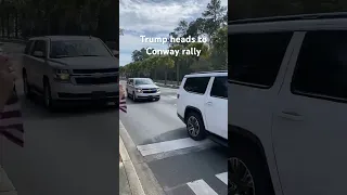President Donald J. Trump’s motorcade travels through Market Common in Myrtle Beach