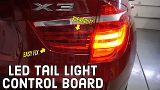 How to fix LED tail lights on F25 X3 - Easy control board replacement for LED rear running light DIY