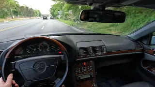 1995 Mercedes Benz S600 Driving