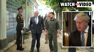 Boris Johnson visits Kyiv, pays tribute to fallen soldiers of Ukraine war