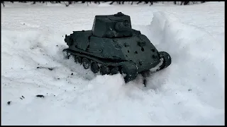 Обстрел и подрыв модели танка Pz.Kpfw. T 25 из пластилина!