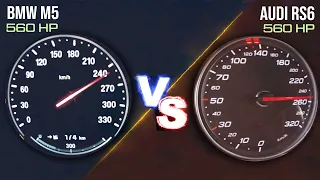BMW M5 F10 vs Audi RS6 Avant | Acceleration Battle 0 - 250 KM/H