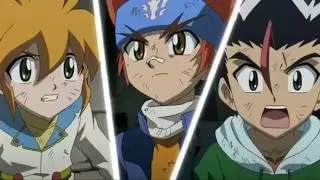 Beyblade Metal Fury - Rago vs Team Gingka part 1 (greek)