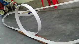 hot wheels DIY track using plastic wire covers 001