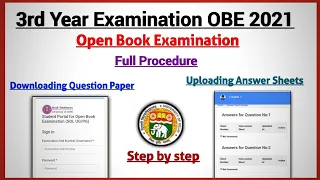 DU: Third Year Exam OBE 2021 | Download Question Paper & Uploaded Answer Sheets fol Open book exam