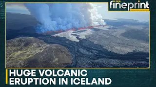 Huge volcanic eruption in Iceland triggers local evacuation order | WION Fineprint