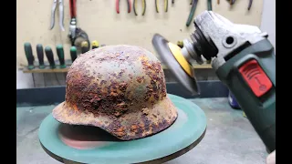 Rusty German Helmet Preservation - M35 SE62