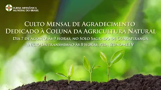 Culto Mensal de Agradecimento dedicado à Coluna da Agricultura Natural | Solo Sagrado - 07/08/2022