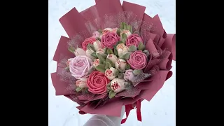 МК 💐Собираем подтбукетницу и устанавливаем зефирные цветы💐Assembling a marshmallow bouquet