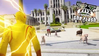 Kid Flash VS Beast Lady! Stops Criminals (GTA 5 Flash Mod)