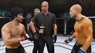 Bruce Lee vs. Shaolin Monk (EA Sports UFC 2) - CPU vs. CPU - Crazy UFC 👊🤪