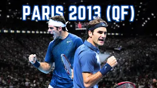 Roger Federer vs Juan Martin Del Potro | Paris 2013 QF