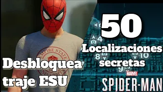 Tutorial-¿Dónde encontrar las 50 localizaciones secretas? (Desbloquear traje ESU) | Spider-Man PS4