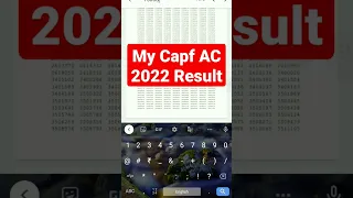 My Capf AC 2022 Written Result | INCREDIBLE ABHISHEK