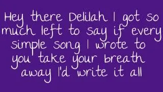 Hey There Delilah Lyrics