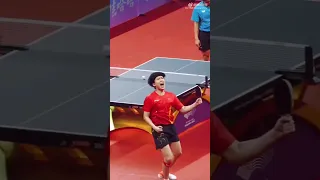 【莎头】王楚钦复仇成功，为中国男团拿下关键的第一分！Wang chuqin winning moment #wangchuqin #tabletennis #asiangames #王楚钦 #乒乓