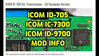 ICOM IC-7300/705/9700 -TX MOD-information