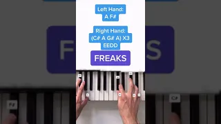 Surf Curse - Freaks (Easy Piano Tutorial With Letter Notes) #Shorts