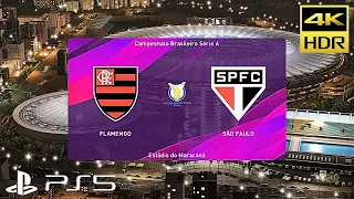 FLAMENGO X SÃO PAULO | PES 100 % ATUALIZADO | MARACANÃ | PS5 - 4K HDR