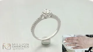 10742. Λευκόχρυσο δαχτυλίδι μονόπετρο 18 καράτια με διαμάντι 0.33ct E IF ΠΙΣΤΟΠΟΙΗΣΗ IGI. RD10742