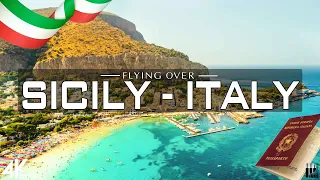 FLYING OVER SICILY, ITALY (4K UHD) - Relaxing Music Along With Beautiful Nature Videos - 4K Video HD