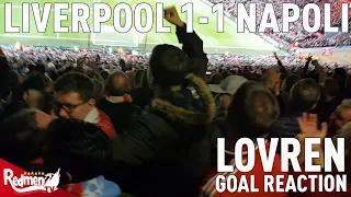 Lovren Header Sends Anfield Wild! | Liverpool 1-1 Napoli | LFC Goal Reaction