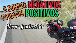 PONTOS NEGATIVOS E POSITIVOS  DA  NOVA APACHE 200 - OPINIÃO DO DONO